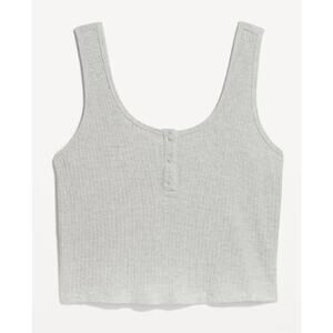 Old Navy Gray Lounge Tank Top NEW Womens Large Sleeveless Textured Relaxed